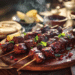 Lamb Kebabs With Fresh Mint And Pomegranate