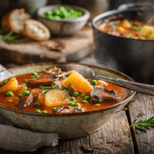 Hearty Vegetarian Stew With Potatoes &Amp; Mushrooms