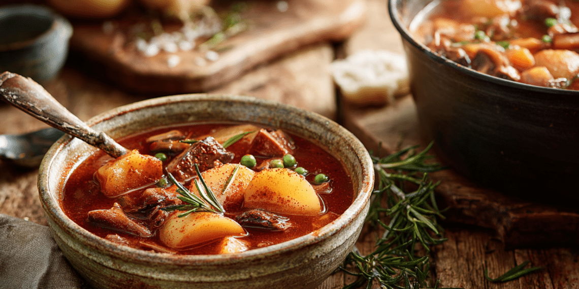 Hearty Vegetarian Stew With Potatoes &Amp; Mushrooms