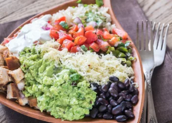 Mexican Chicken And Halloumi Burrito Bowl
