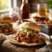 Easy Pulled Pork Sandwich With Apple Slaw And Pickled Onions