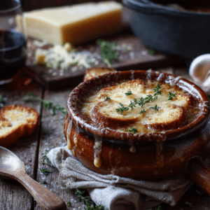 Classic French Onion Soup With Gruyère Croutons - Thefoodiebunch French Onion Soup