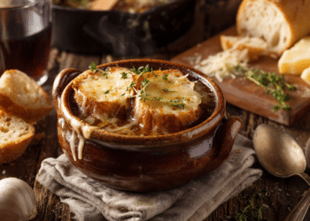 Classic French Onion Soup With Gruyère Croutons