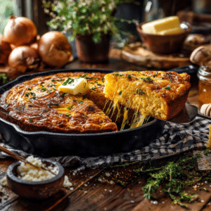 Cheesy Onion Cornbread