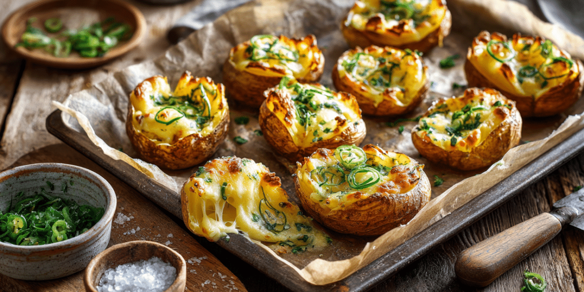 Mozzarella Stuffed Baked Potatoes (Easy &Amp; Cheesy!) - Thefoodiebunch Mozzarella Stuffed Baked