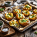 Mozzarella Stuffed Baked Potatoes (Easy &Amp; Cheesy!) - Thefoodiebunch Mozzarella Stuffed Baked