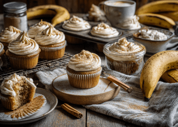 Banana Cupcakes With Cream Cheese Frosting