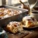 Easy Glazed Cinnamon Buns (One Rise Only!) - Thefoodiebunch Glazed Cinnamon Buns