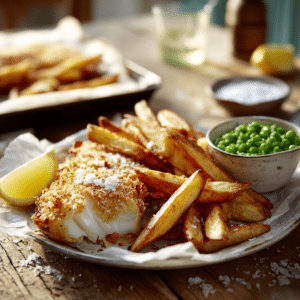 Gluten-Free Fish And Chips With Mushy Peas - Thefoodiebunch Classic Fish And Chips