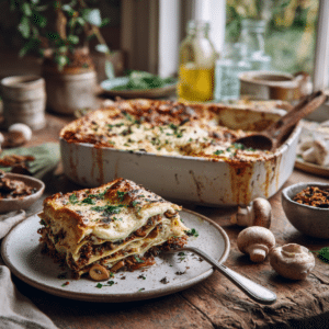 Vegan Lasagna Bolognese With Creamy Béchamel Sauce - Thefoodiebunch Creamy Lasagna Bolognese