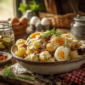 German Potato Salad With Bacon And Egg - Thefoodiebunch Potato Salad