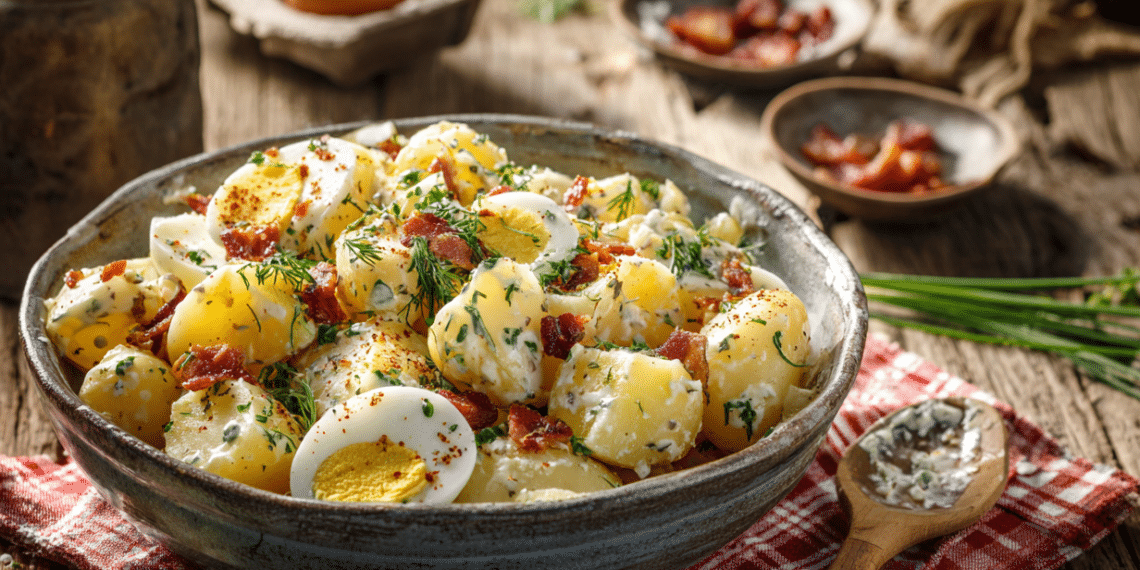 German Potato Salad With Bacon And Egg - Thefoodiebunch Potato Salad
