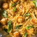 Scallops Pasta In White Wine