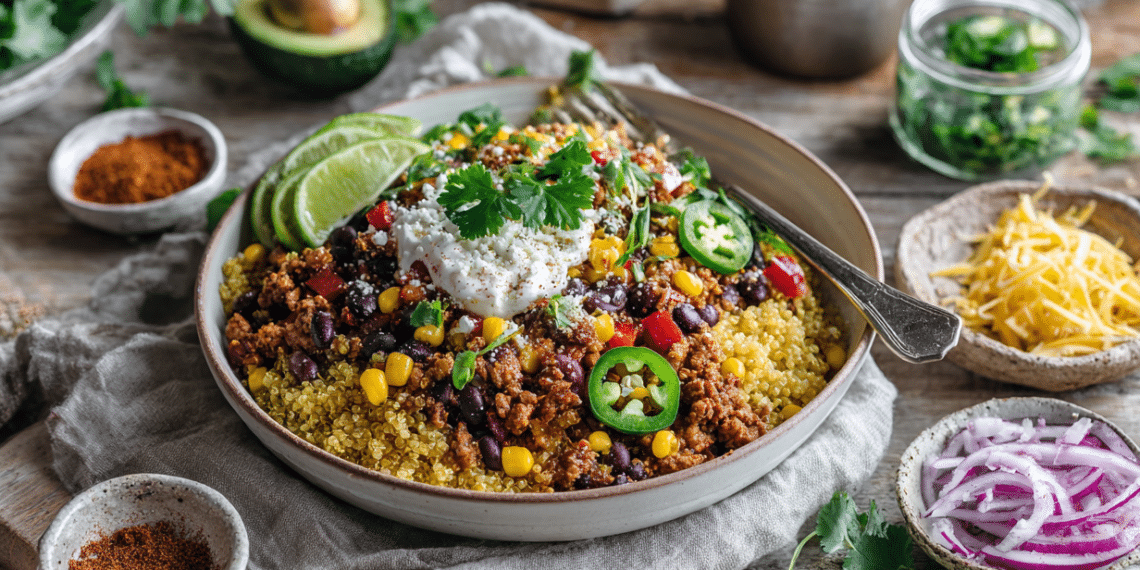 Turkey Taco Quinoa Bowl