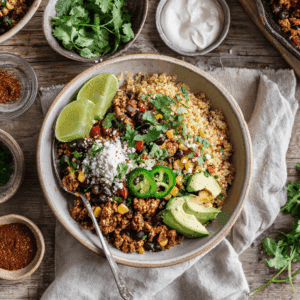 Turkey Taco Quinoa Bowl