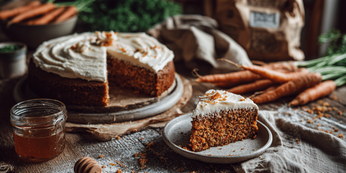 Healthy Carrot Cake With Cream Cheese Frosting - Thefoodiebunch Healthy Carrot Cake With Cream Cheese Frosting
