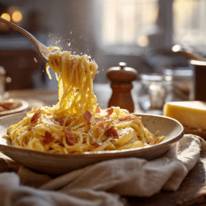 Pasta Carbonara With Prosciutto (Easy Homemade) - Thefoodiebunch Pasta Carbonara