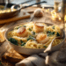 Scallops Pasta In White Wine