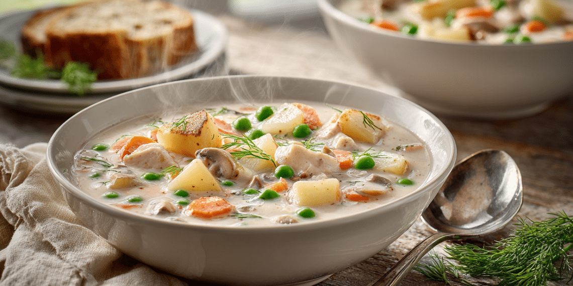 Chicken Pot Pie Soup (Creamy, Easy &Amp; Healthy) - Thefoodiebunch Chicken Pot Pie Soup (Creamy, Easy & Healthy)