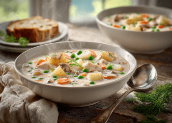 Chicken Pot Pie Soup (Creamy, Easy & Healthy)
