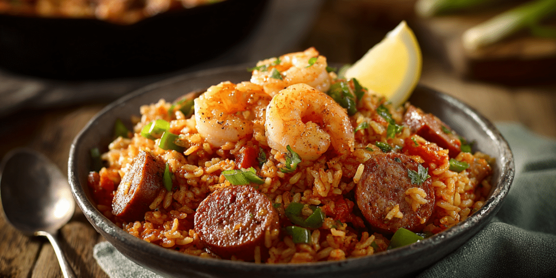 Easy Jambalaya With Sausage, Chicken &Amp; Shrimp