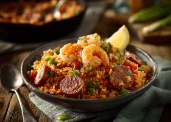 Easy Jambalaya With Sausage, Chicken &Amp; Shrimp