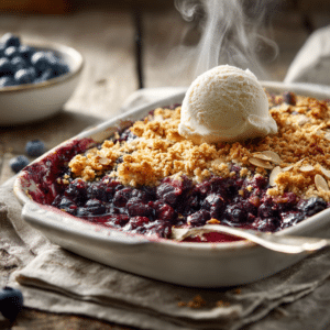 Blueberry Crumble Pie (Coconut Flour Crumb Topping) - Thefoodiebunch Blueberry Crumble Pie (Coconut Flour Crumb Topping)