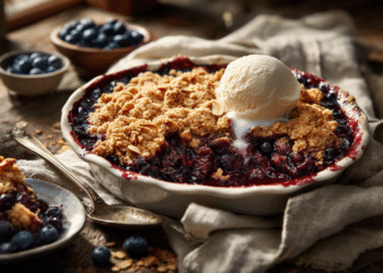 Blueberry Crumble Pie (Coconut Flour Crumb Topping)