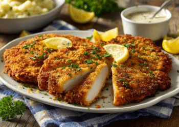 Crispy Pork Schnitzel With Ranch Panko Crust