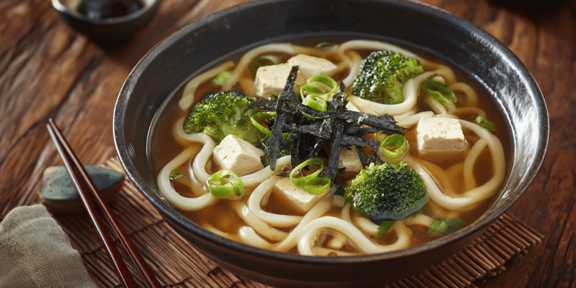 Miso Soup With Udon Noodles