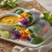 Fresh Vegetable Spring Rolls With Creamy Curry Sauce