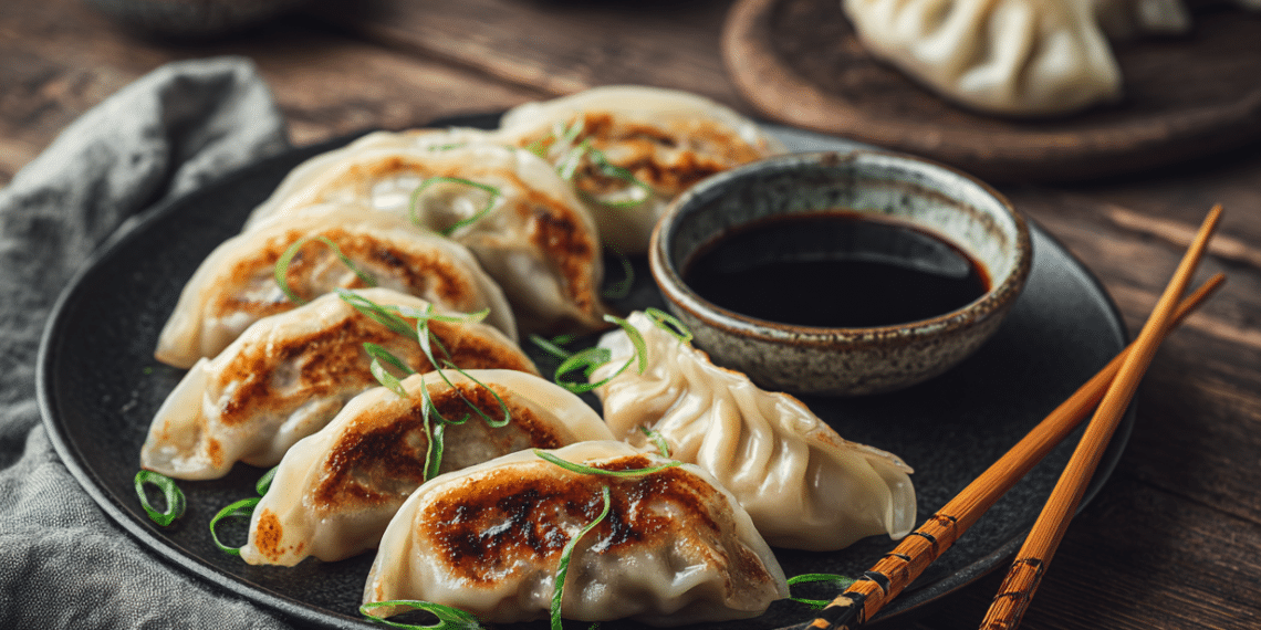 Pork And Vegetable Gyoza (Japanese Potstickers)