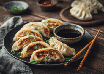 Pork And Vegetable Gyoza (Japanese Potstickers)