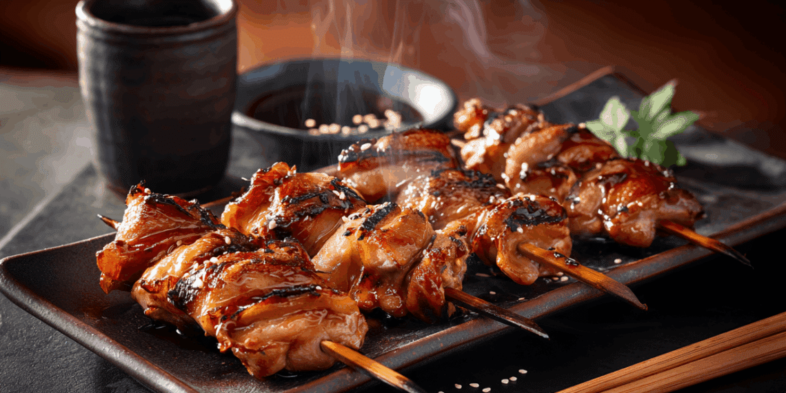 Chicken Yakitori With Homemade Tare Sauce - Thefoodiebunch Chicken Yakitori With Homemade Tare Sauce