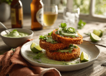 Crispy Baked Tomatoes With Avocado Jalapeño Sauce