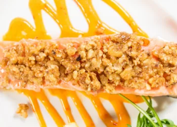 Baked Salmon With A Walnut Crust