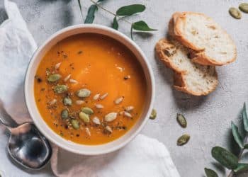 Pumpkin Soup With French Bread