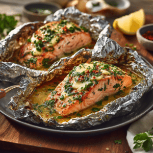 Baked Lemon Butter Salmon In Foil (20 Minutes)