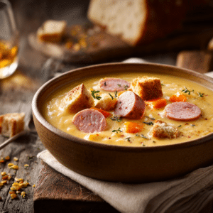 Yellow Split Pea Soup With Sausage (Easy One-Pot)