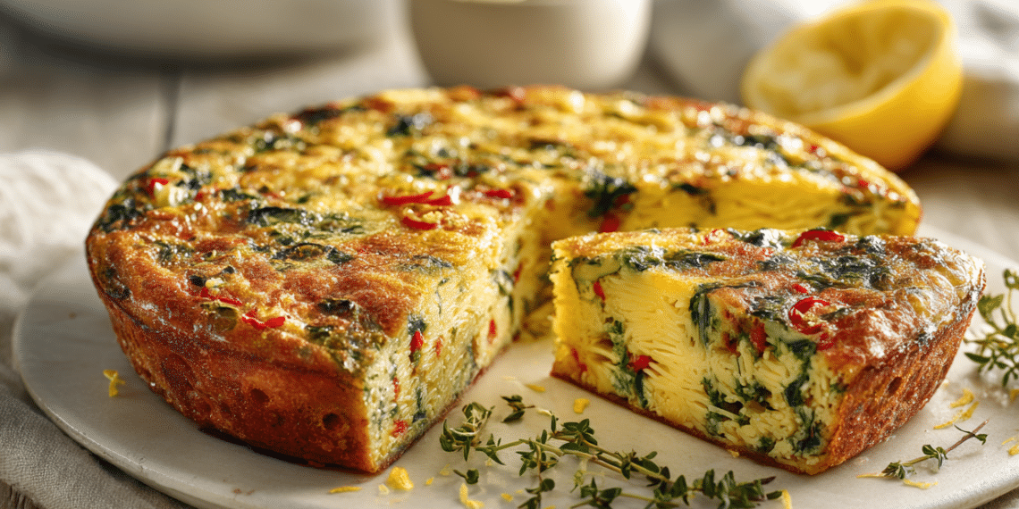 Easy Veggie Frittata With Lemon And Fresh Herbs