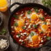 Traditional Shakshuka Eggs Poached In Spiced Tomato Sauce