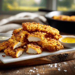 Crispy Chicken Fingers (Gluten-Free, Pan-Fried) - Thefoodiebunch Crispy Chicken Fingers (Gluten-Free, Pan-Fried)