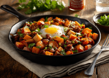 Sweet Potato And Chicken Sausage Hash