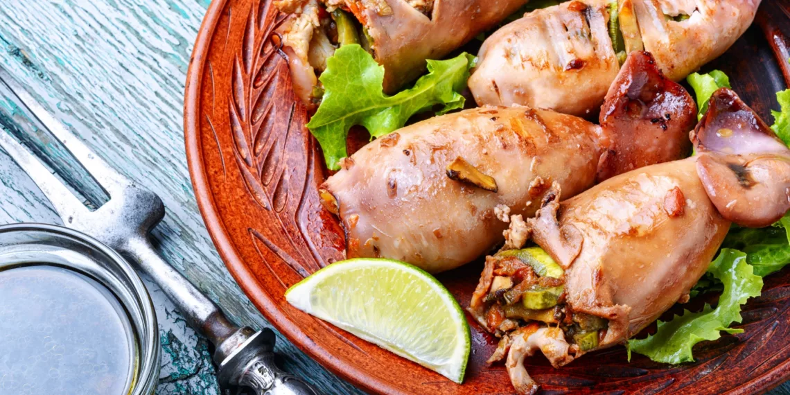 Grilled Stuffed Squid