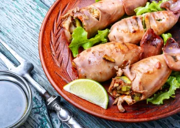 Grilled Stuffed Squid