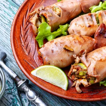 Grilled Stuffed Squid