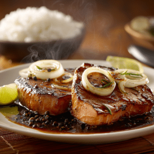 Filipino Tuna Steak In Soy Sauce (Bistek Na Tuna) - Thefoodiebunch Filipino Tuna Steak In Soy Sauce (Bistek Na Tuna)