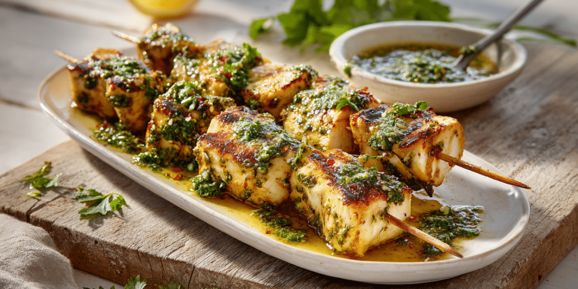 Chimichurri Chicken Skewers (Grilled &Amp; Juicy)