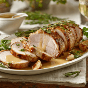 French Roast Pork Loin — Classic Bone-In Oven Recipe - Thefoodiebunch French Roast Pork Loin — Classic Bone-In Oven Recipe