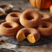 Pumpkin Doughnuts With Cinnamon Sugar Coating